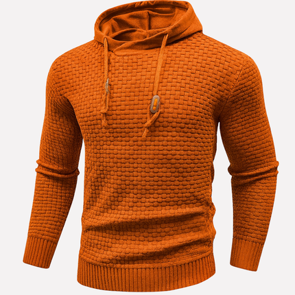 Men's Hoodie in Relaxed Fit – Textured Pullover Knit