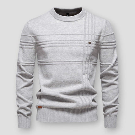 Men's Jumper in Regular Crew-Neck Cut – Textured Heritage Knit