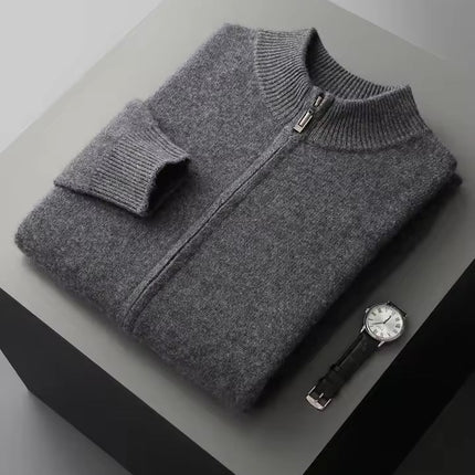 Men's Knit Tracksuit Set – Zip-Up Jacket & Tapered Joggers