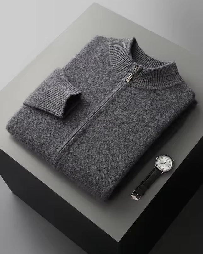 Men's Knit Tracksuit Set – Zip-Up Jacket & Tapered Joggers