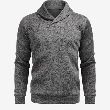 Men's Knitted Hoodie in Regular Fit – Shawl Collar Layer