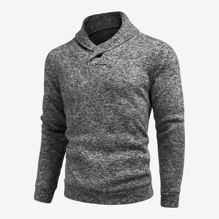 Men's Knitted Hoodie in Regular Fit – Shawl Collar Layer