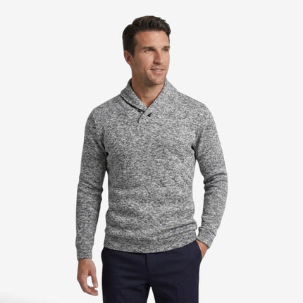 Men's Knitted Hoodie in Regular Fit – Shawl Collar Layer