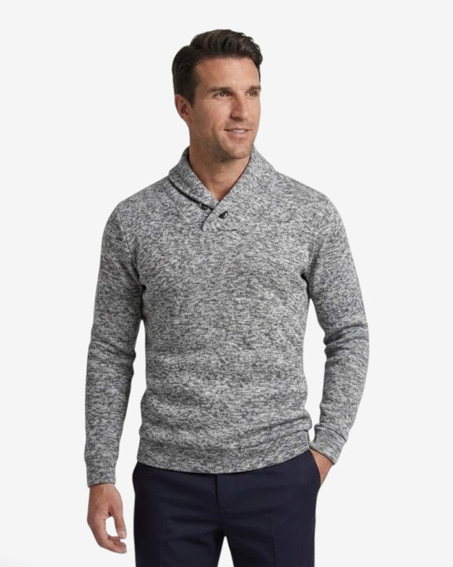 Men's Knitted Hoodie in Regular Fit – Shawl Collar Layer