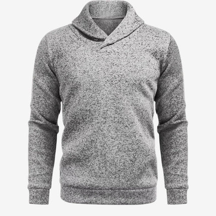Men's Knitted Hoodie in Regular Fit – Shawl Collar Layer