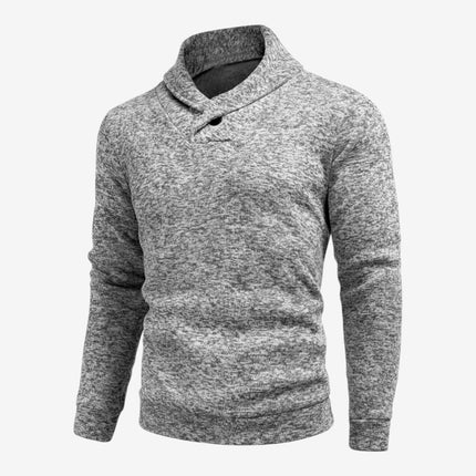 Men's Knitted Hoodie in Regular Fit – Shawl Collar Layer