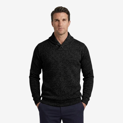 Men's Knitted Hoodie in Regular Fit – Shawl Collar Layer
