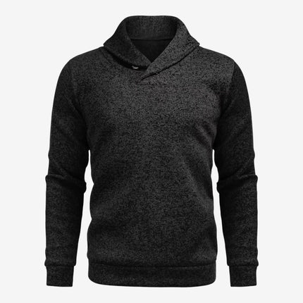 Men's Knitted Hoodie in Regular Fit – Shawl Collar Layer