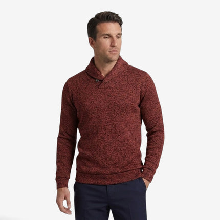 Men's Knitted Hoodie in Regular Fit – Shawl Collar Layer