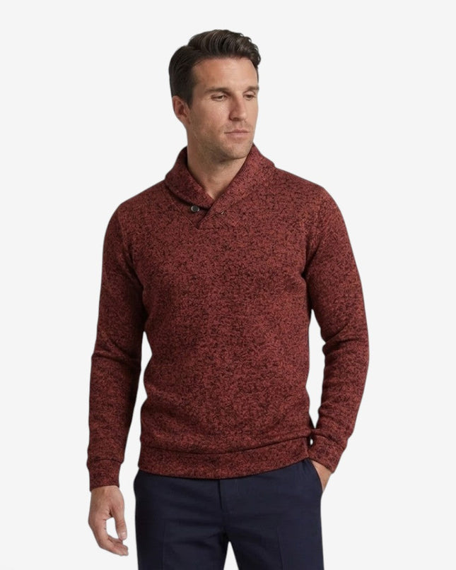 Men's Knitted Hoodie in Regular Fit – Shawl Collar Layer