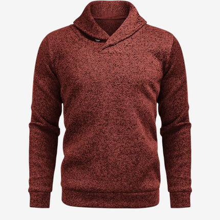 Men's Knitted Hoodie in Regular Fit – Shawl Collar Layer