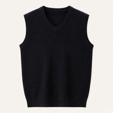 Men's Knitted Slipover in Regular Fit – Classic V-Neck Layer