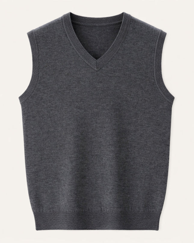 Men's Knitted Slipover in Regular Fit – Classic V-Neck Layer