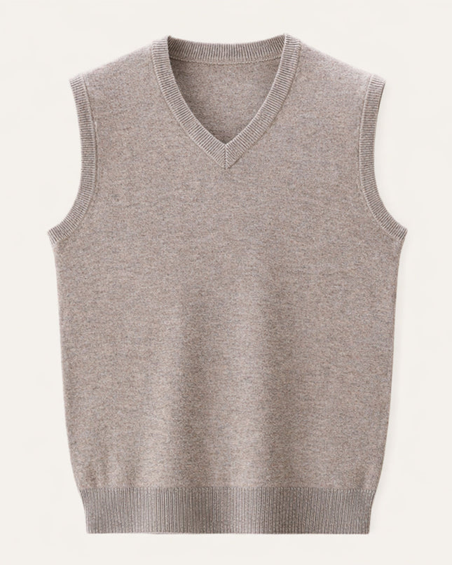 Men's Knitted Slipover in Regular Fit – Classic V-Neck Layer