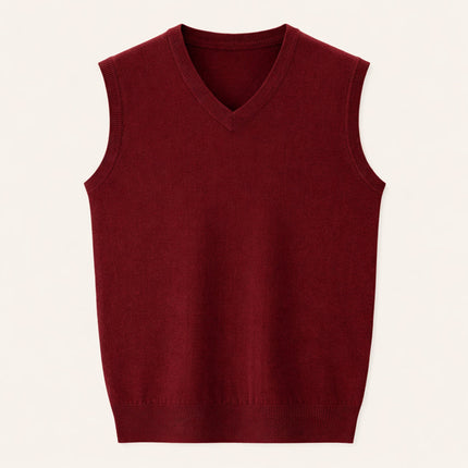 Men's Knitted Slipover in Regular Fit – Classic V-Neck Layer