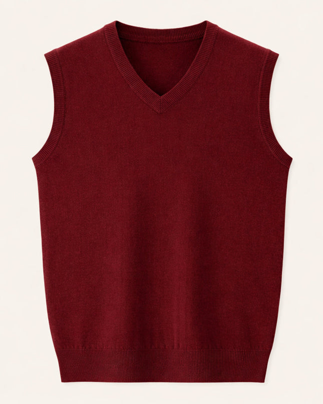Men's Knitted Slipover in Regular Fit – Classic V-Neck Layer