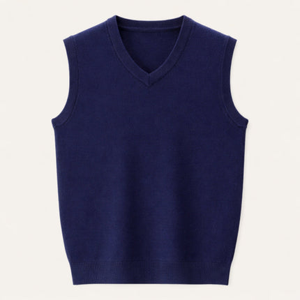 Men's Knitted Slipover in Regular Fit – Classic V-Neck Layer
