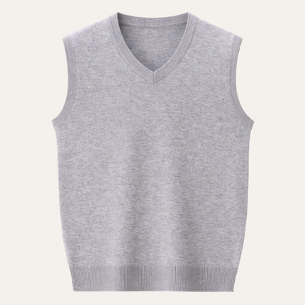 Men's Knitted Slipover in Regular Fit – Classic V-Neck Layer