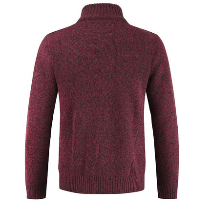 Men's Knitted Zip Jacket – Stand Collar Warm Everyday Layer