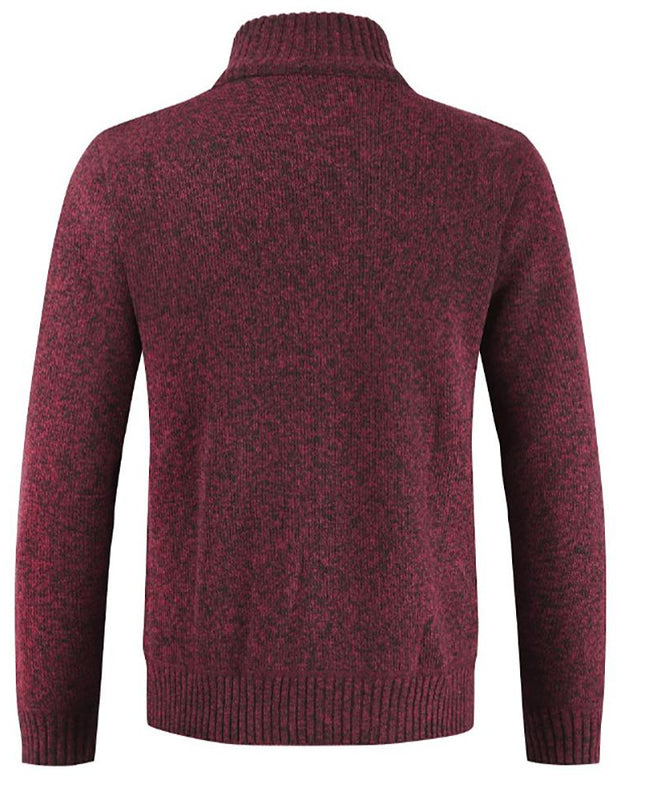 Men's Knitted Zip Jacket – Stand Collar Warm Everyday Layer