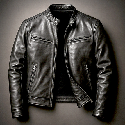 Men's Leather Jacket – Vintage Café Racer Tailored Fit