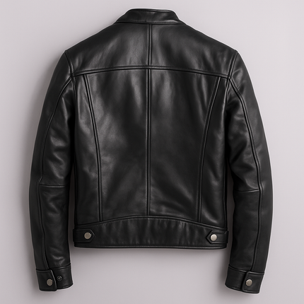 Men's Leather Jacket – Vintage Café Racer Tailored Fit