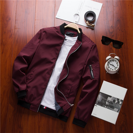 Men's Lightweight Bomber Jacket – Zip-Front Everyday Layer