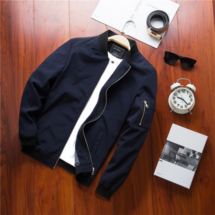 Men's Lightweight Bomber Jacket – Zip-Front Everyday Layer