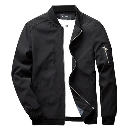 Men's Lightweight Bomber Jacket – Zip-Front Everyday Layer