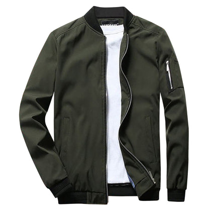Men's Lightweight Bomber Jacket – Zip-Front Everyday Layer