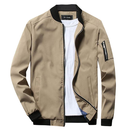 Men's Lightweight Bomber Jacket – Zip-Front Everyday Layer