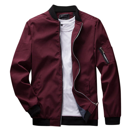 Men's Lightweight Bomber Jacket – Zip-Front Everyday Layer
