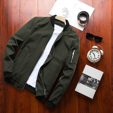 Men's Lightweight Bomber Jacket – Zip-Front Everyday Layer