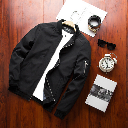 Men's Lightweight Bomber Jacket – Zip-Front Everyday Layer