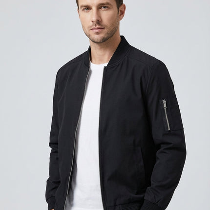 Men's Lightweight Bomber Jacket – Zip-Front Everyday Layer