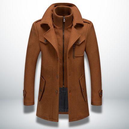 Men's Long Overcoat – Tailored Fit Smart Winter Coat