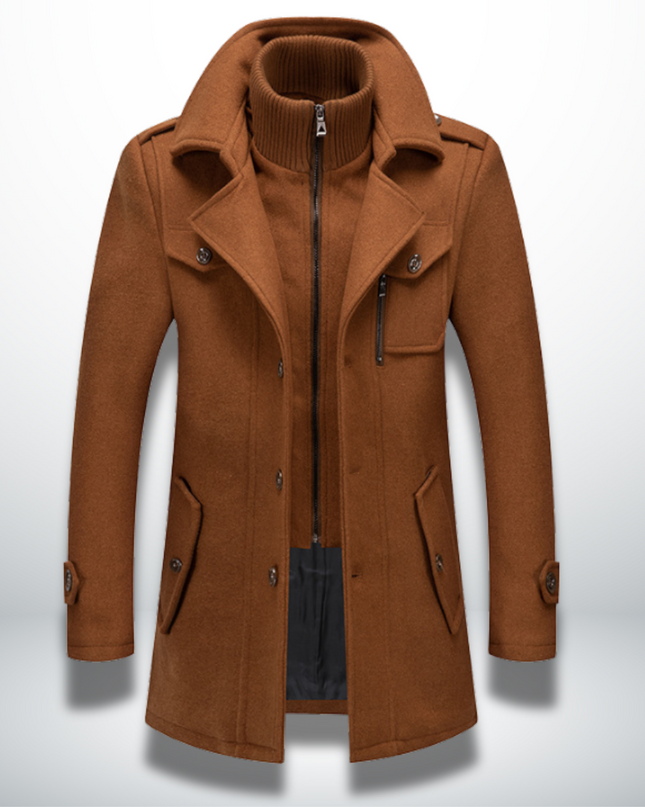 Men's Long Overcoat – Tailored Fit Smart Winter Coat