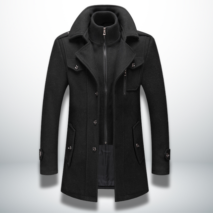 Men's Long Overcoat – Tailored Fit Smart Winter Coat