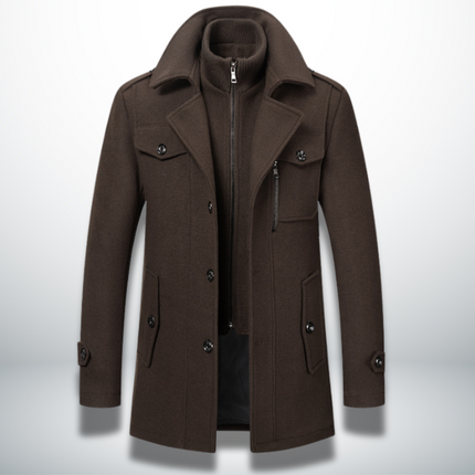 Men's Long Overcoat – Tailored Fit Smart Winter Coat