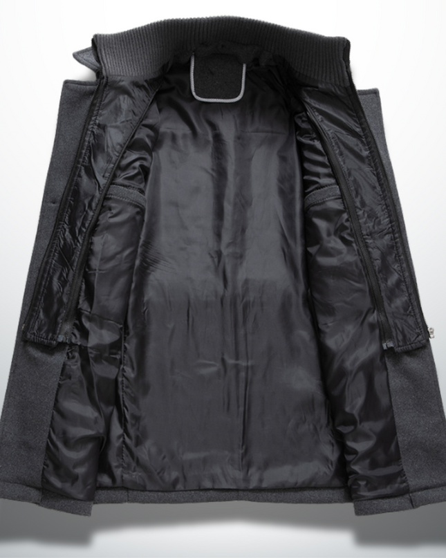 Men's Long Overcoat – Tailored Fit Smart Winter Coat
