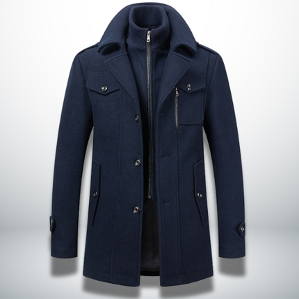 Men's Long Overcoat – Tailored Fit Smart Winter Coat