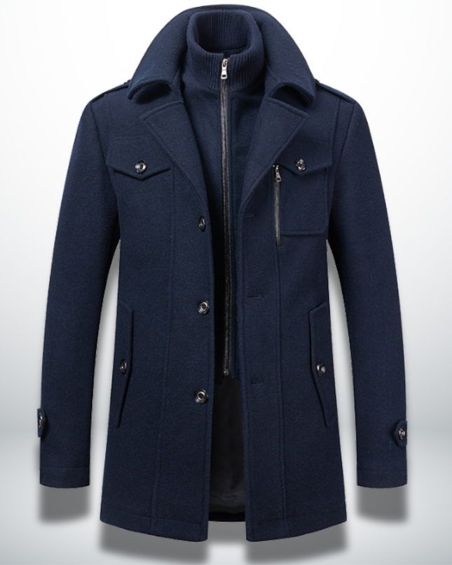 Men's Long Overcoat – Tailored Fit Smart Winter Coat
