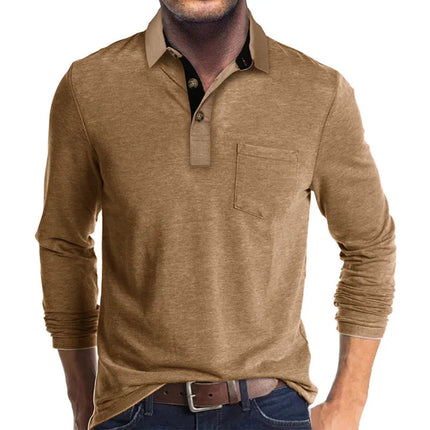 Men's Long-Sleeve Polo Shirt in Regular Fit – Refined Casual Cut