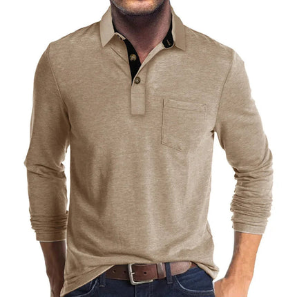 Men's Long-Sleeve Polo Shirt in Regular Fit – Refined Casual Cut