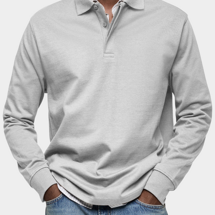 Men's Long Sleeve Polo Shirt in Regular Fit – Refined Everyday Cut