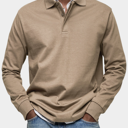 Men's Long Sleeve Polo Shirt in Regular Fit – Refined Everyday Cut