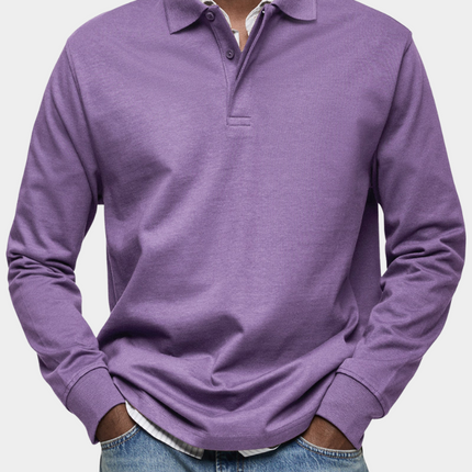 Men's Long Sleeve Polo Shirt in Regular Fit – Refined Everyday Cut