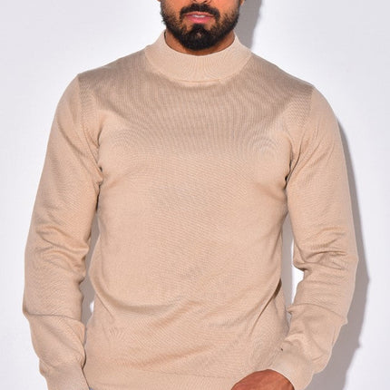 Men's Mock Neck Jumper – Fine Knit Smart Casual Layer