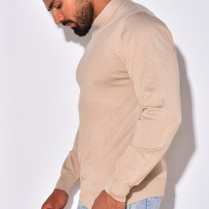 Men's Mock Neck Jumper – Fine Knit Smart Casual Layer