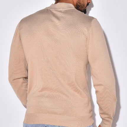 Men's Mock Neck Jumper – Fine Knit Smart Casual Layer